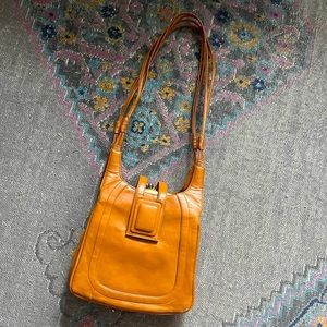 Lou Taylor Vintage Triple Compartment Leather Bag